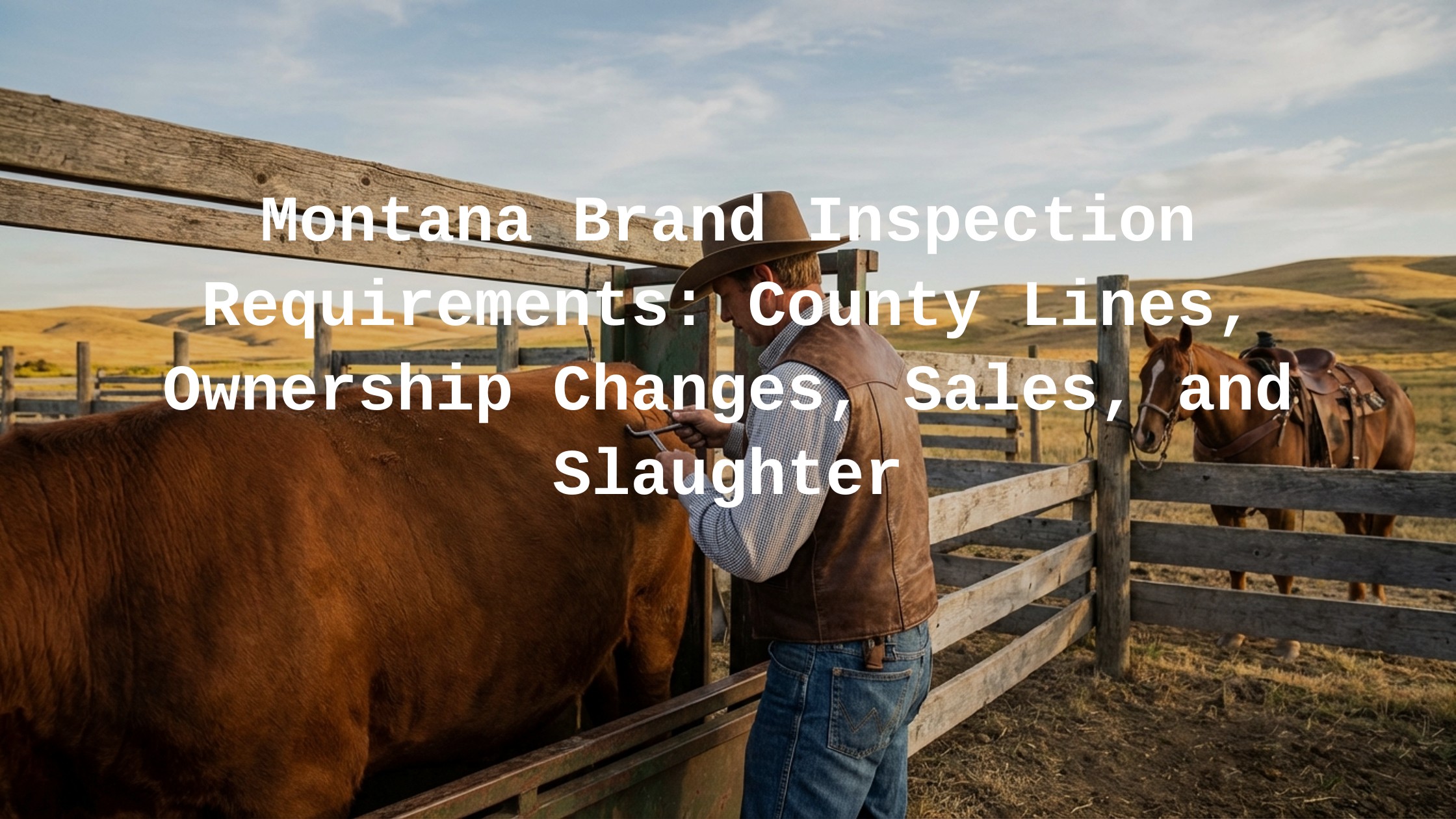 Montana Brand Inspection Requirements: County Lines, Ownership Changes ...