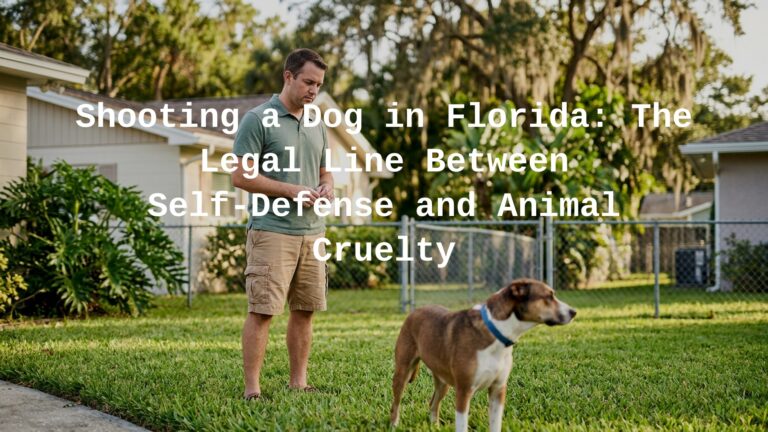Can I shoot a dog on my property in Florida?